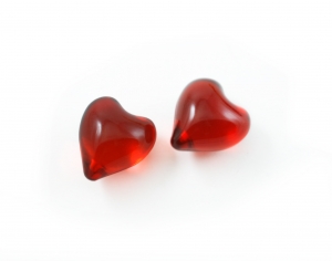 Två kärleksfulla röda hjärtan